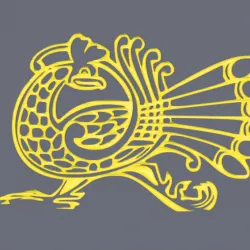 Celtic peacock (wall deco)