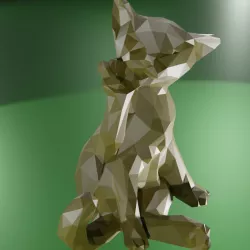 Chat spinx low poly