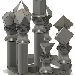 Circular Dice Stands (LED capable)