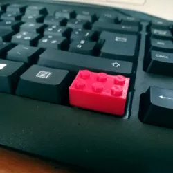 Construction Brick Membrane Keycap 2x3 Version