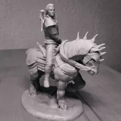 Geralt the Witcher on Horseback