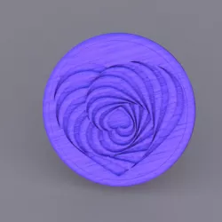 Hypnotic heart coaster