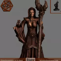 Mage with Owl - 8 Staff Options - Support Free
