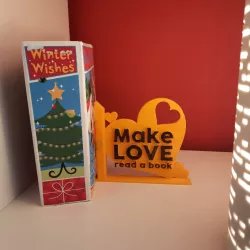 Make Love - Read a BOOK - BOOKENDS - 3D PRINTED - BOOK STORAGE - NURSERY DECOR - PARENTS BEDROOM - GIFTS FOR HIM - GIFTS FOR HER - BIRTHDAY