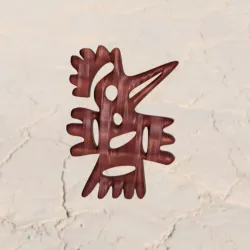 Mayan bird earrings