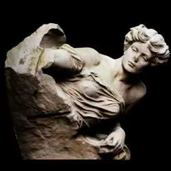 Milford Lane Statue with drapes