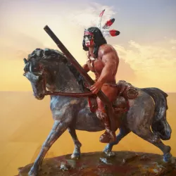 Native Sioux Warrior Rider