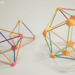 Platonic Solid Toys (Polyhedron Connecter with wooden bars)