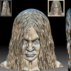 Samara monster The Ring horror movie 3d relief model for CNC router or printer