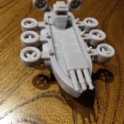 Sci-fi Airship Battle Station Model