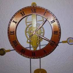 Self winding mechanism for pendulum clock - Climbing weight (3D printed)