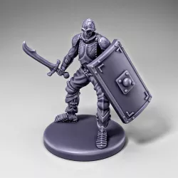 Skeleton - Infantry - Falchion + Scutum Shield - Ready Pose