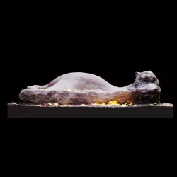 Tiger Going For A Swim Sculpture