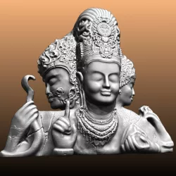 TRIMURTI FIGURINE (HQ FOR 3D PRINT)