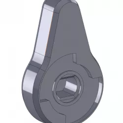 Valve knob 90 deg with stop