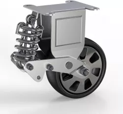 6 inch spring loaded rigid caster