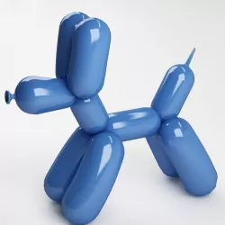 Balloon dog 02 blue Low-poly  3D model