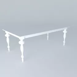 Baroque table 3D model
