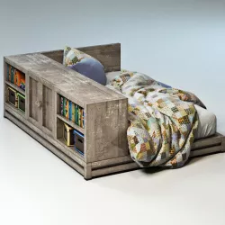 Bed for teenager 3D model