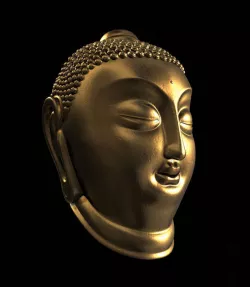 Buddha Face Low-poly  3D model