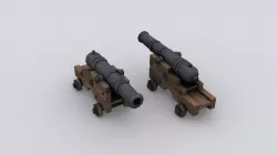 Cannon Low-poly  3D model