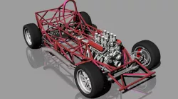 Chassis with Cobra 427 engine
