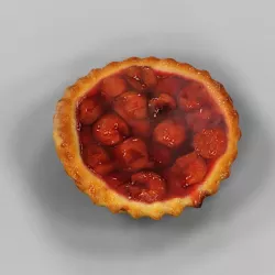 Cherry Pie Low-poly  3D model