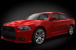 Dodge Charger SRT8 2012 Low-poly  3D model