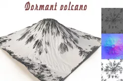 Dormant volcano 3D model