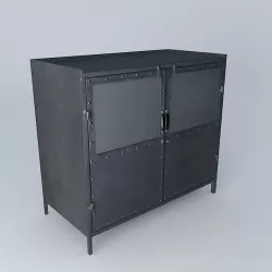 EDISON  black metal buffet 3D model