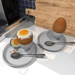 eggs boiled 3D model