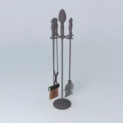 Fireplace Tool Set 3D model