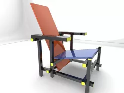 Gerrit rietveld red and blue chair