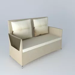 IBIZA bench beige 3D model