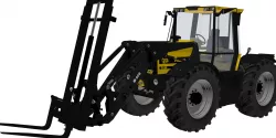  JCB Fastrac 2150 FL with forklift Low-poly  3D model