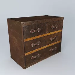 Leather chest  3D model