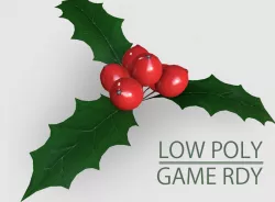 Low Poly Mistletoe  Low-poly  3D model