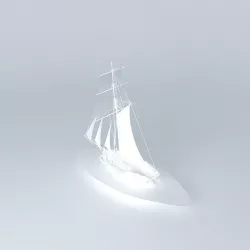 Low Poly Sloop 3D model
