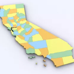 Map of California 3D model