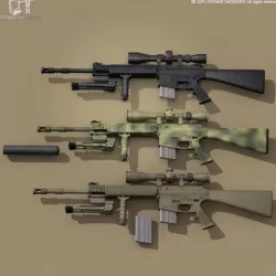 Mk12 sniper rifle 3D model
