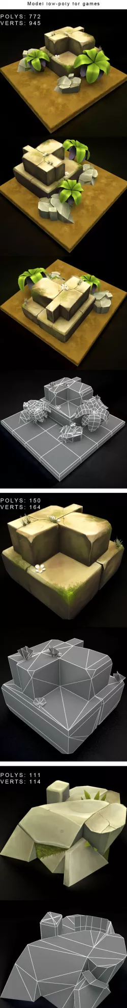 models-moutain low-poly for games Low-poly  3D model