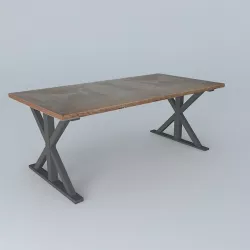 Modern wooden table 3D model