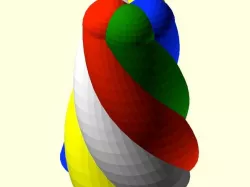 Multi-coloured unicorn horn-like thing