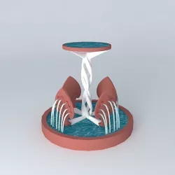 Original fountain Naga 3D model