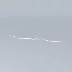 Plafon five bulbs 3D model