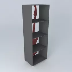 Red guitar shelf ROCK 3D model