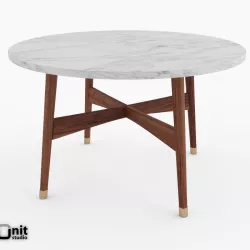 Reeve Mid-Century Round Coffee Table by West Elm 3D model
