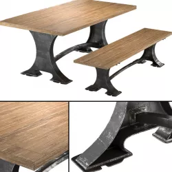 Roberto Dining Table and bench 3D model