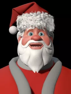 Santa Claus Big Hero with blendshapes 3D model