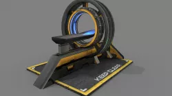 Sci Fi Body Scanner Low-poly  3D model